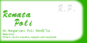 renata poli business card